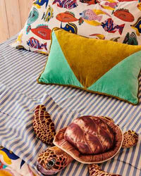 Thumbnail for Avocado Angles Velvet Rectangle Cushion