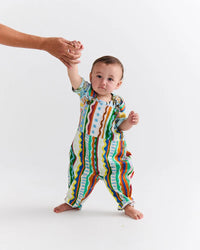 Thumbnail for Beach Patterns Baby Cotton Drill Overalls