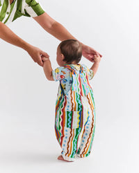 Thumbnail for Beach Patterns Baby Cotton Drill Overalls