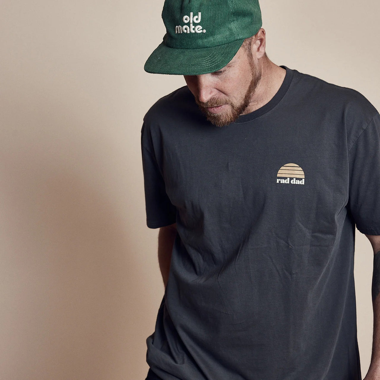 Rad Dad Organic Cotton Tee Washed Black