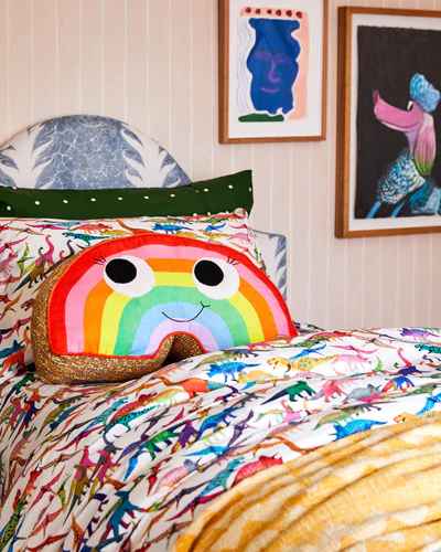 Dino Max White Organic Cotton Fitted Sheet