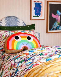 Thumbnail for Dino Max White Organic Cotton Fitted Sheet