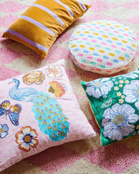 Thumbnail for Pecan Pie Stripe Velvet Rectangle Cushion