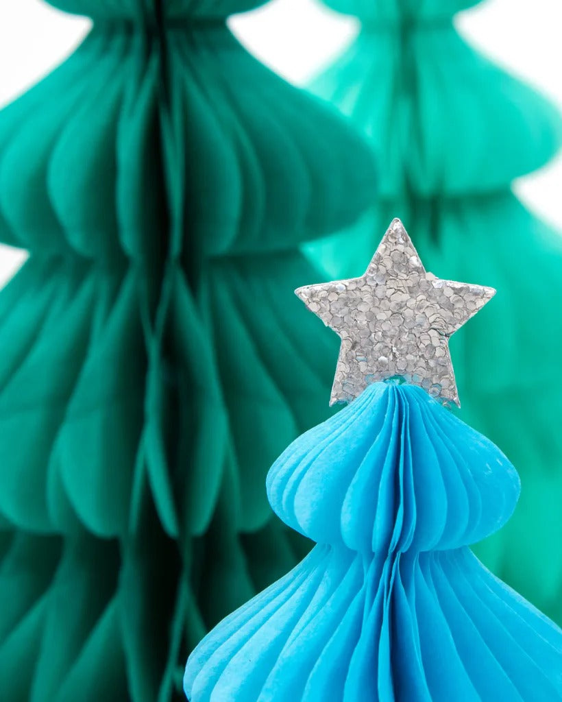 Rainbow Forest Honeycomb Tree Decorations