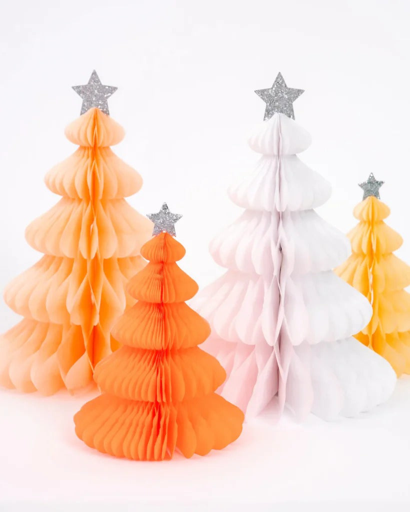 Rainbow Forest Honeycomb Tree Decorations