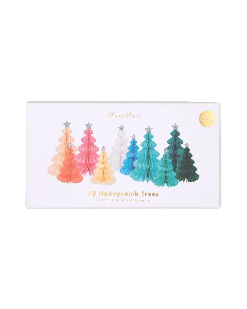Rainbow Forest Honeycomb Tree Decorations