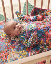 Thumbnail for Forever Floral Organic Cotton Fitted Sheet - Bassinet