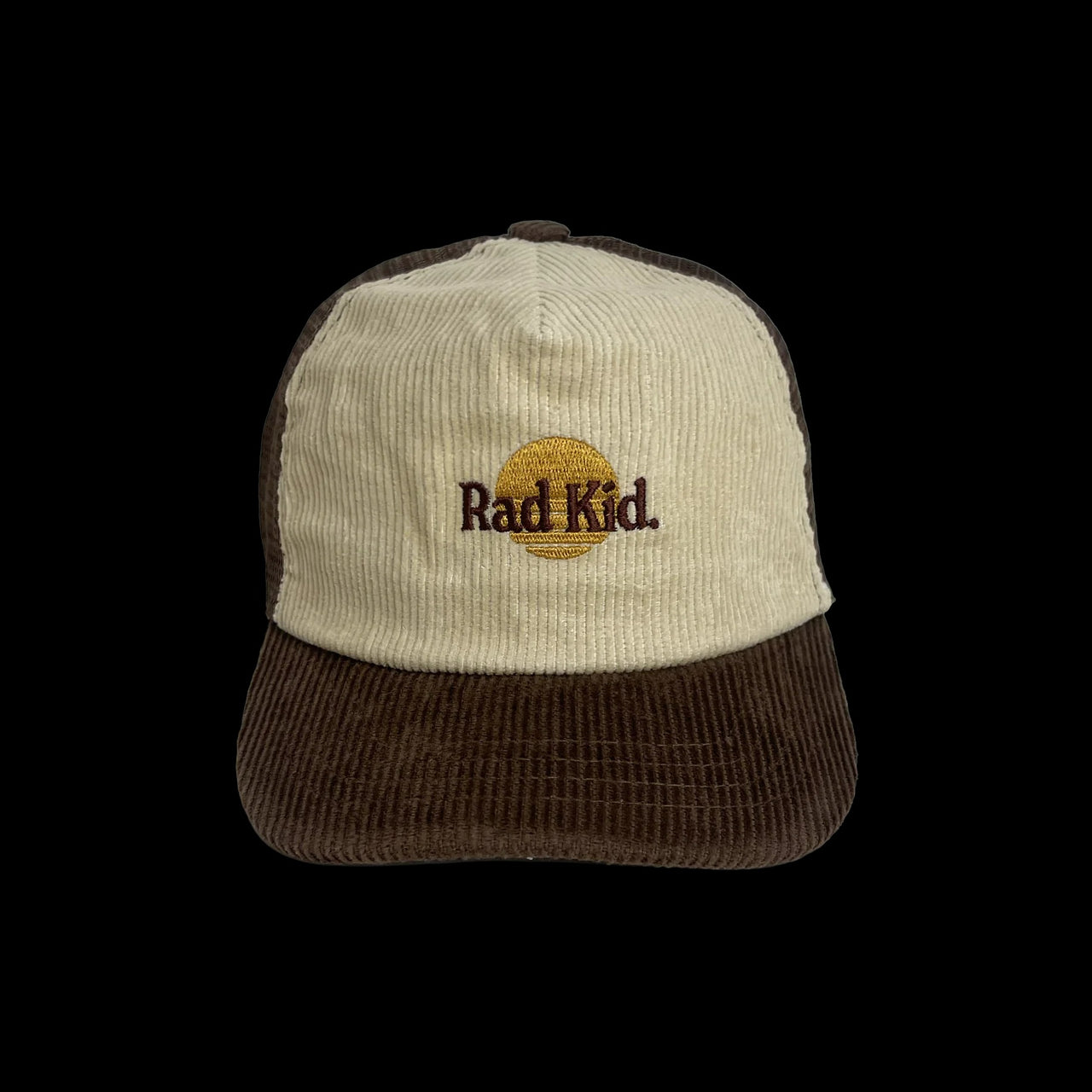 Rad Kid 2 Tone Cord Trucker Cap - Choc