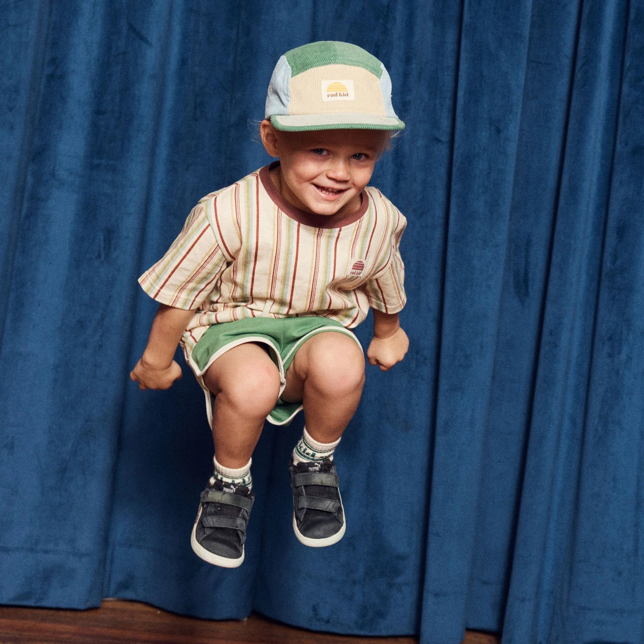 Rad Kid Five Panel Splice Cord Cap - Lagoon