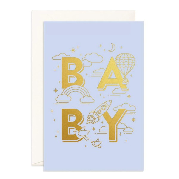 Baby Universe Blue Jumbo Greeting Card
