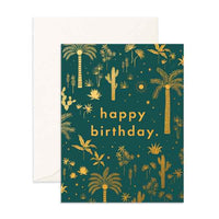 Thumbnail for Birthday Desert Palms Jade Greeting Card