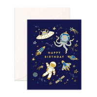 Thumbnail for Happy Birthday Space Greeting Card