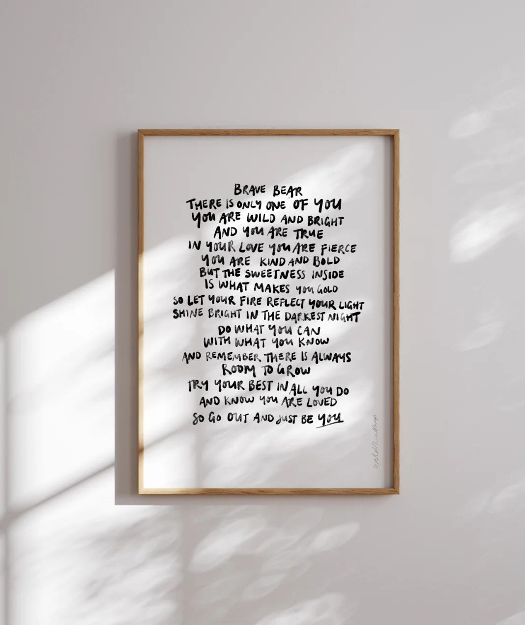 Brave Bear Unframed Print