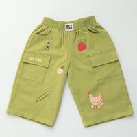 Thumbnail for Cropped Wide Leg Cargo Pant Apple