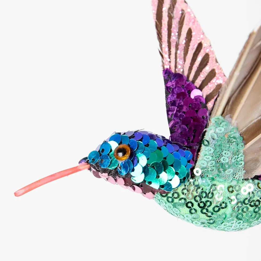 Chassi Sequin Hummingbird Tree Decoration