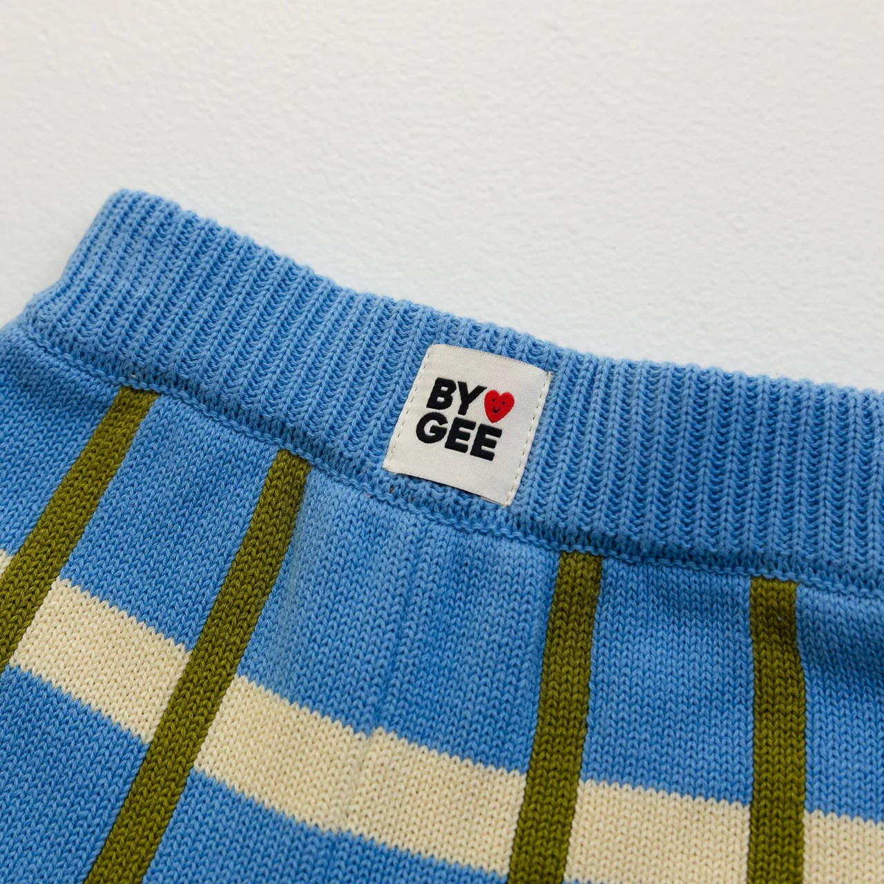 Check Knit Pants Bluebird