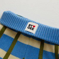 Thumbnail for Check Knit Pants Bluebird