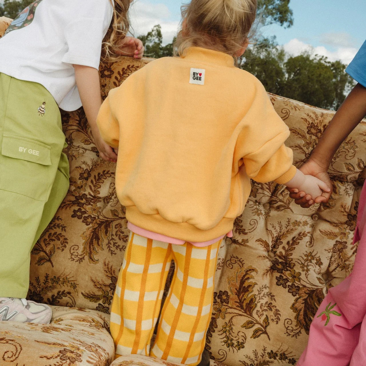Check Knit Pants Honey