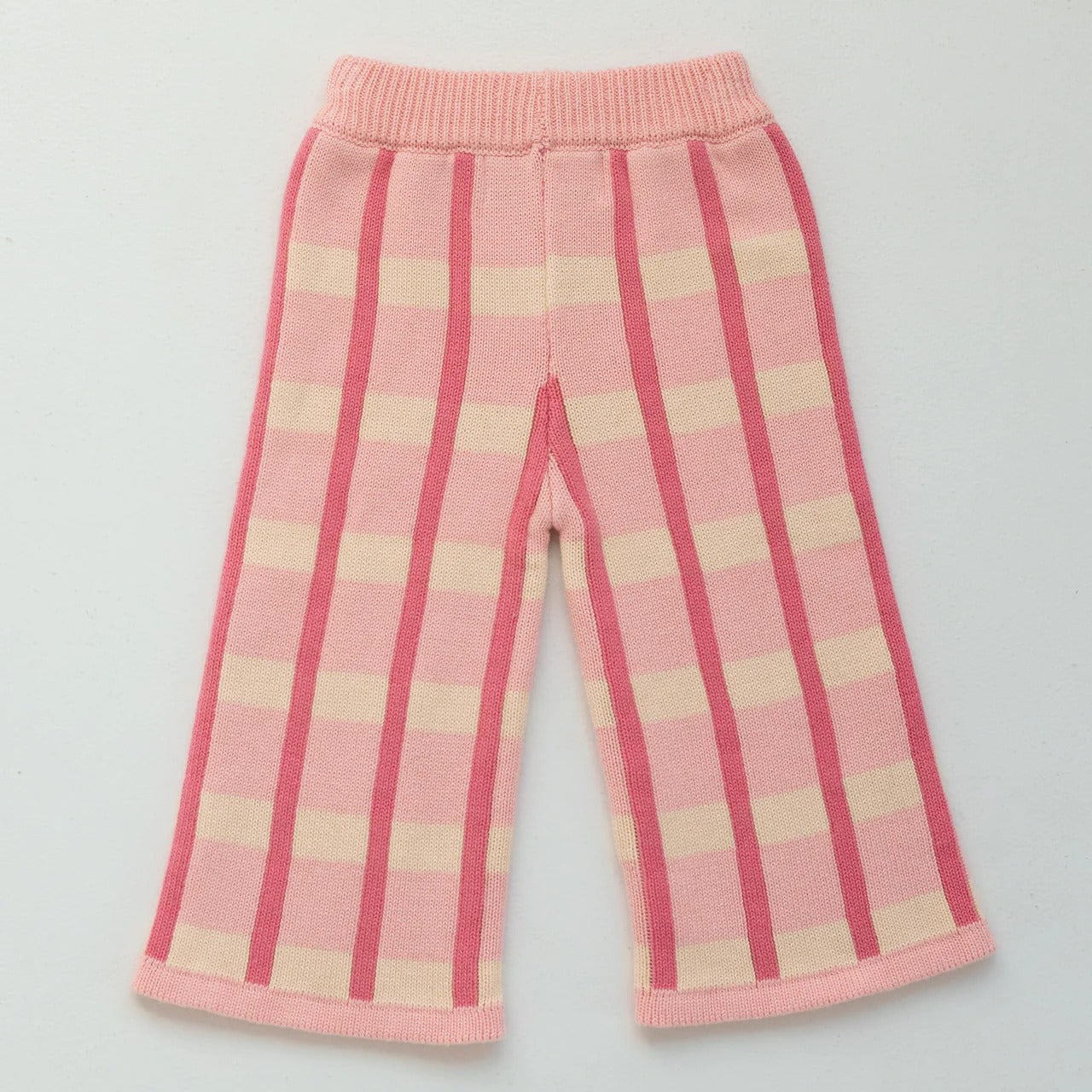 Check Knit Pants Peony