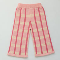 Thumbnail for Check Knit Pants Peony