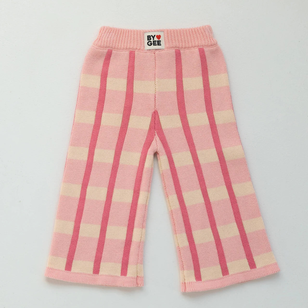 Check Knit Pants Peony