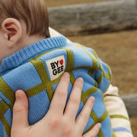 Thumbnail for Check Knit Romper Bluebird