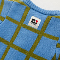 Thumbnail for Check Knit Romper Bluebird