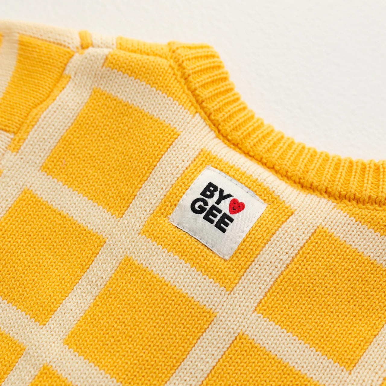Check Knit Romper Honey