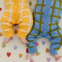 Thumbnail for Check Knit Romper Honey