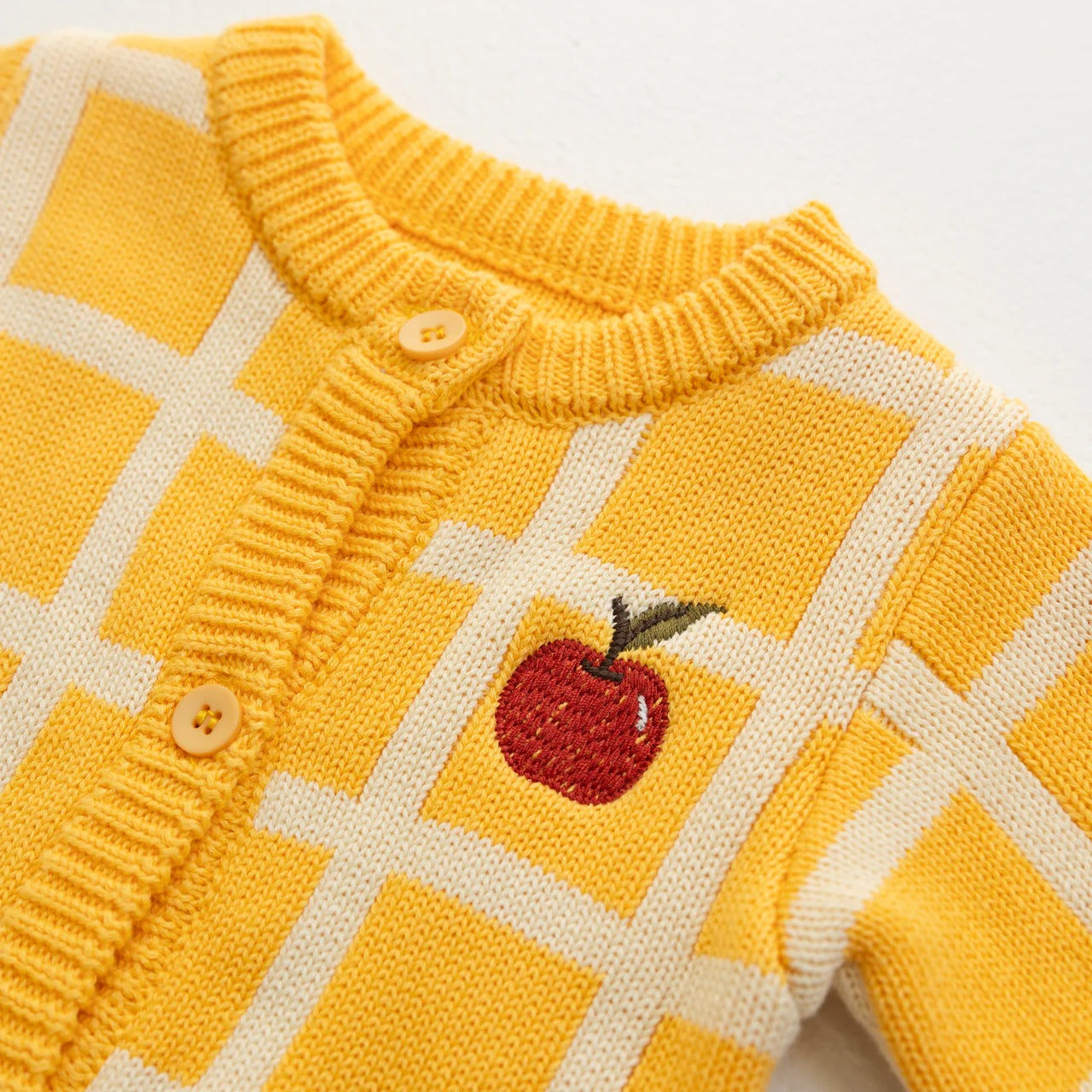 Check Knit Romper Honey