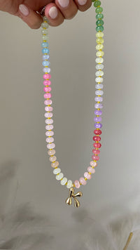 Thumbnail for Multicolour Initial K Chunky Bead Necklace