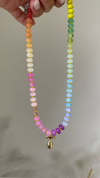 Thumbnail for Multicolour Initial T Chunky Bead Necklace (Copy)