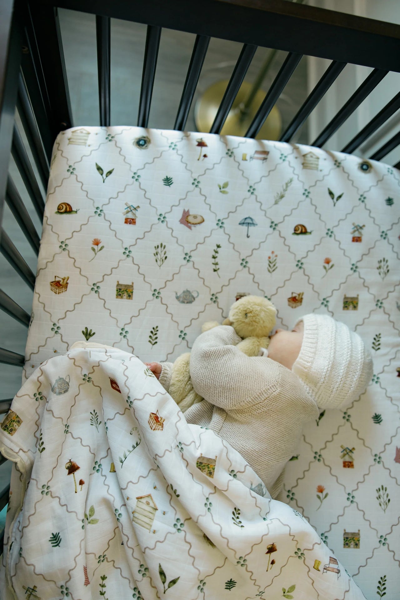 Cottage Picnic Fitted Cot Sheet