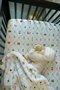 Thumbnail for Cottage Picnic Fitted Cot Sheet