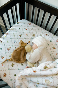 Thumbnail for Cottage Picnic Fitted Cot Sheet
