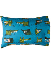 Thumbnail for Crocodile Rock Blue Organic Cotton Pillowcase