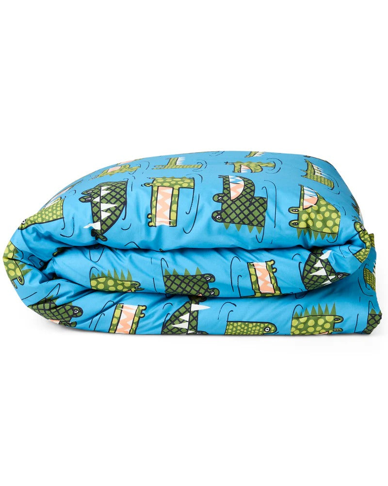 Crocodile Rock Blue Organic Cotton Quilt Cover (Copy)