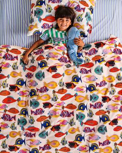 Fishy Business Organic Cotton Flat Sheet