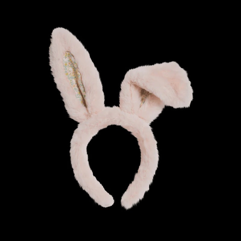 Fluffy Bunny Headband Pink