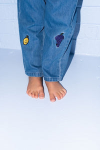 Thumbnail for Organic Fruit Salad Denim Pants