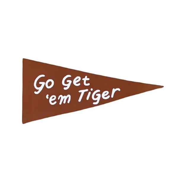 Go Get'em Tiger Canvas Pennant