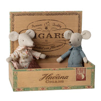 Thumbnail for Maileg Grandma and Grandpa Mice in Cigarbox