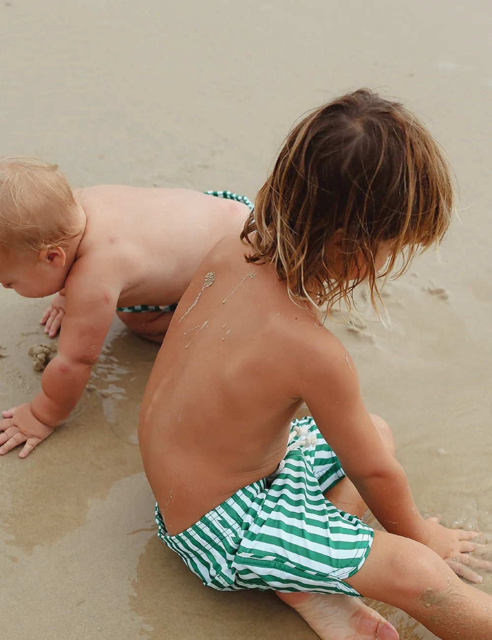 Striped Boardshort Green