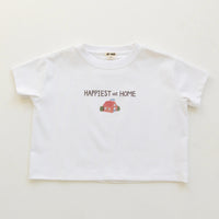 Thumbnail for Happy at Home Oversized Boxy Tee White