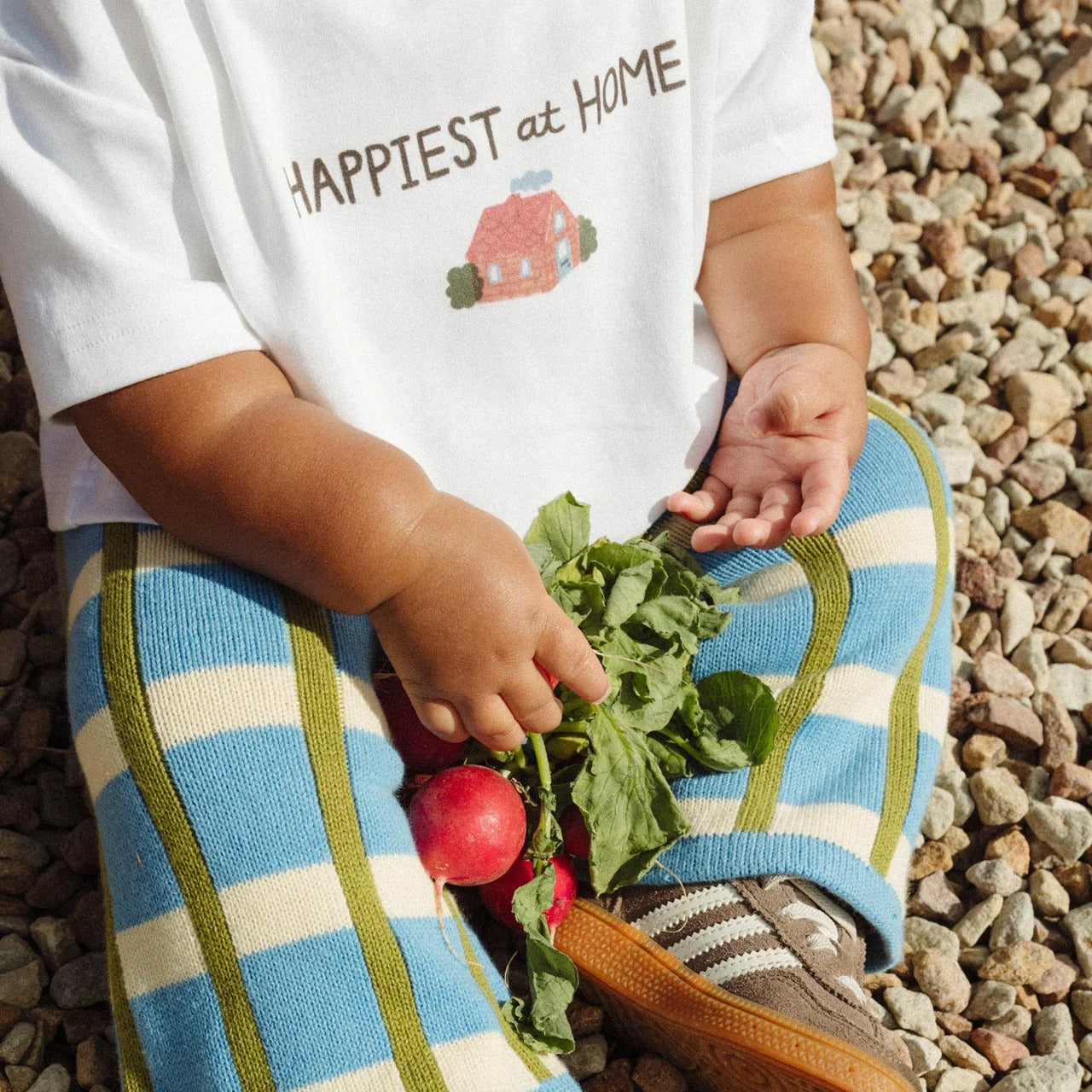 Happy at Home Oversized Boxy Tee White