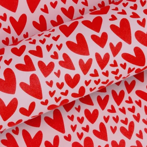 Heartfelt Poppy Red/Pink Wrapping Paper