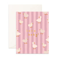 Thumbnail for Hello Baby Ducks Pink Greeting Card