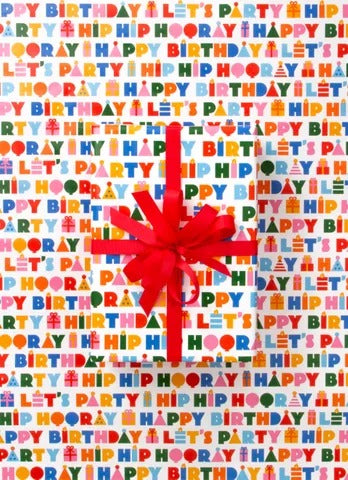 Hip Hooray Rainbow Wrapping Paper