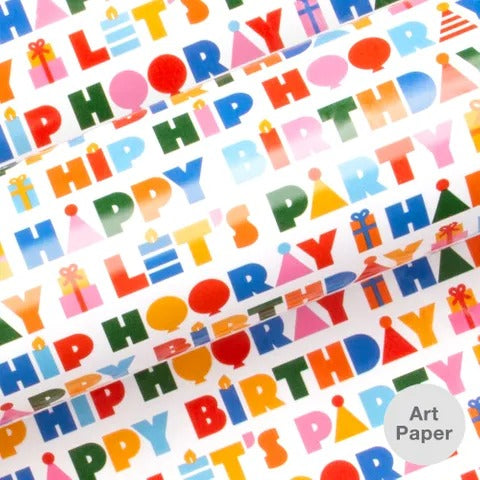 Hip Hooray Rainbow Wrapping Paper