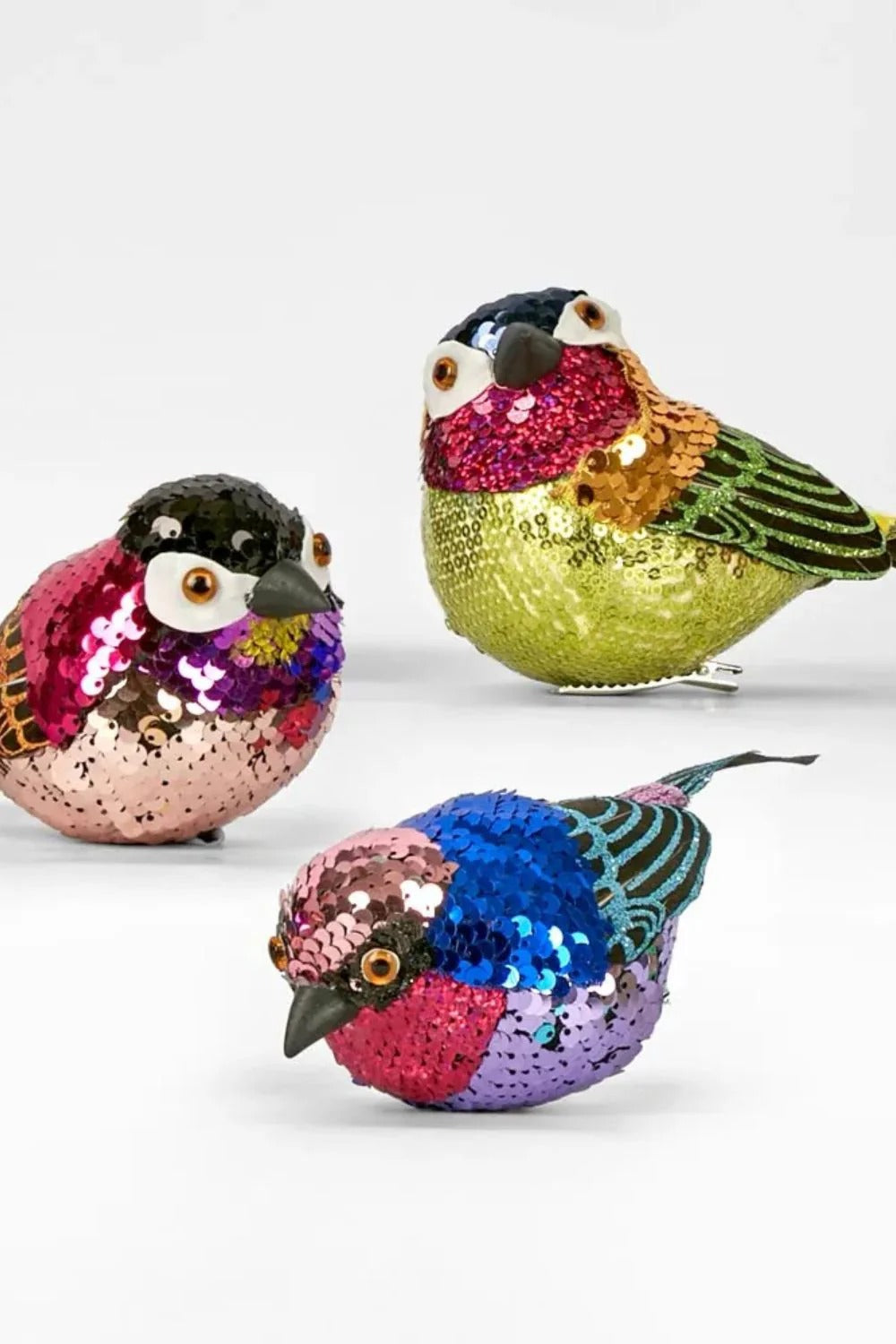 Jasper Clip on Sequin Bird Blue